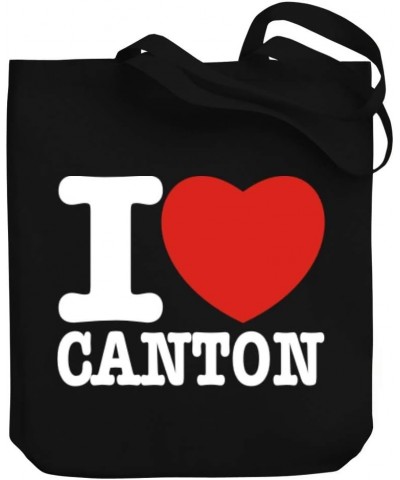 I love Canton Bold Font Canvas Tote Bag 10.5" x 16" x 4 $18.00 Totes