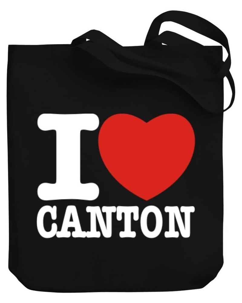 I love Canton Bold Font Canvas Tote Bag 10.5" x 16" x 4 $18.00 Totes