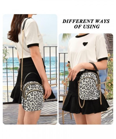 Small Crossbody Bags for Women Trendy Leopard Gray Animal Print Travel Sling Bag Women's Crossbody Handbags Satchel Bags $14....