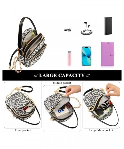 Small Crossbody Bags for Women Trendy Leopard Gray Animal Print Travel Sling Bag Women's Crossbody Handbags Satchel Bags $14....