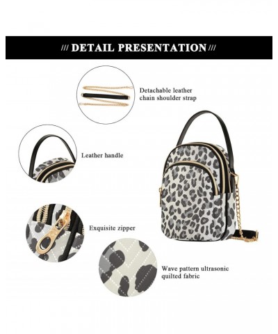 Small Crossbody Bags for Women Trendy Leopard Gray Animal Print Travel Sling Bag Women's Crossbody Handbags Satchel Bags $14....