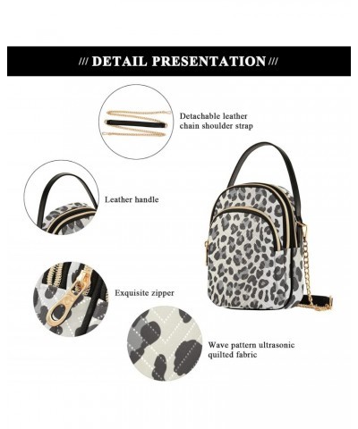 Small Crossbody Bags for Women Trendy Leopard Gray Animal Print Travel Sling Bag Women's Crossbody Handbags Satchel Bags $14....