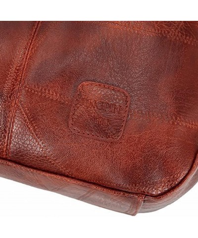 Bag for Men Shoulder Bag Multi-Function Fashion Soft Leather Shoulder Bag Large Women's Hand Bag Bag (B-Brown, One Size) B-bl...