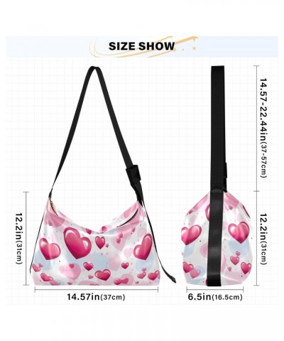 Valentine's Day Heart Pink Crossbody Bag for Women Men with Adjustable Strap PU Leather Shoulder Hobo Purse Bag 20851016 $13....