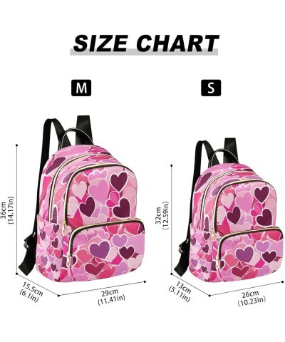 Valentine's Day Purple Pink Love Heart Women Backpack Purse Ladies Fashion Shoulder Bag Daypack Travel Bag 7.5L Medium $14.57...