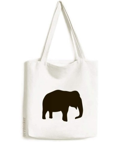 Black Elephant Cute Animal Portrayal Tote Canvas Bag Shopping Satchel Casual Handbag $15.50 Totes