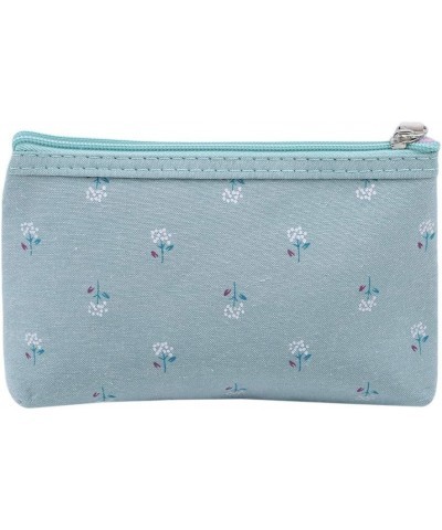 Canvas Floral Printed Make Up Bag Small Zipper Women Travel Coin purse Bag,green Green $8.86 Totes