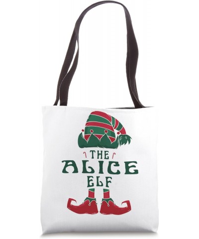 The Alice Elf Pajama for Funny Christmas Holiday Party Tote Bag $15.48 Totes