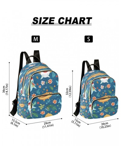 Tropical Shark Women Backpack Purse Travel Daypack Shoulder Bag $14.00 Backpacks