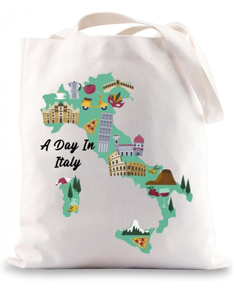 Italy Lover Vacation Travel Shoulder Bag A Day In Italy Tote Grocery Bag Italy Gift for Women Girl Trip A Day in Italy Tote B...