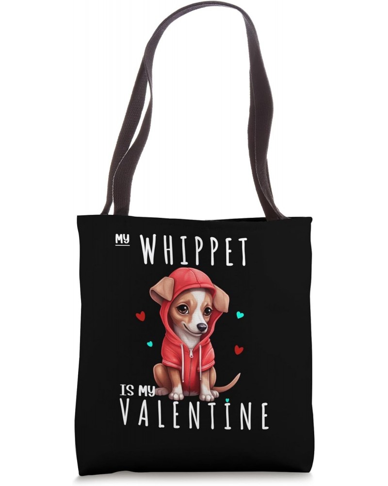 Valentine for Whippet Puppy Dog Fan Owner Mom Girl Tote Bag $12.00 Totes