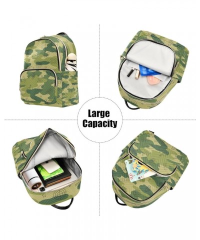 Women Backpack Camoflauge Tank Anti-Theft Travel Backpack with Luggage Belt Lightweight Handbag Lady Purse Roomy Double Zippe...