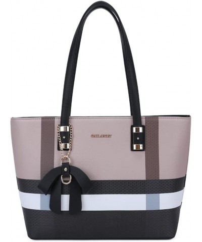 Jolie™ (Taupe/Black), City Tote Bag. Gallantry PARIS. Large shoulder purse. Fashion French Style. $23.80 Totes