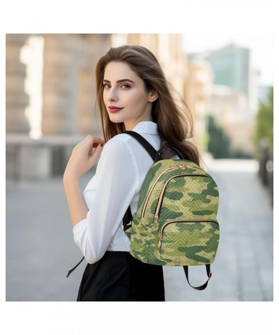 Women Backpack Camoflauge Tank Anti-Theft Travel Backpack with Luggage Belt Lightweight Handbag Lady Purse Roomy Double Zippe...