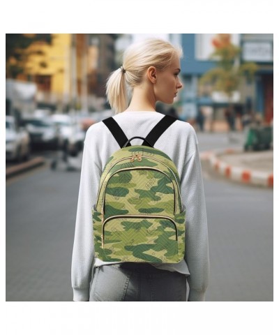 Women Backpack Camoflauge Tank Anti-Theft Travel Backpack with Luggage Belt Lightweight Handbag Lady Purse Roomy Double Zippe...