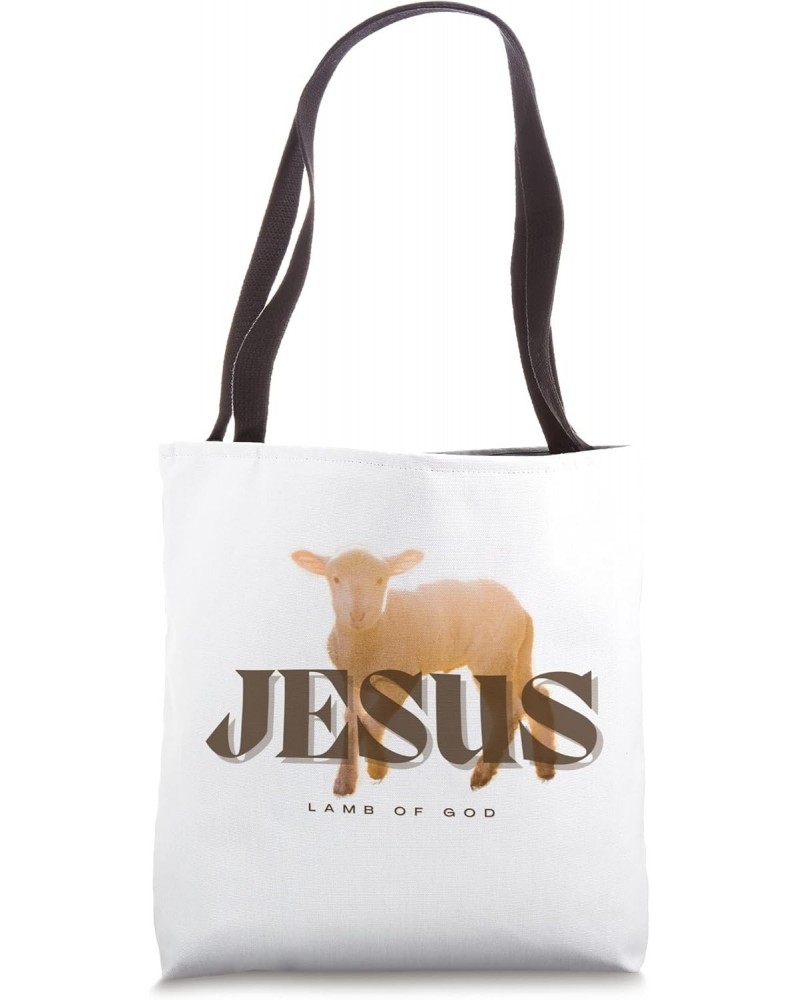 Behold the Lamb of God who takes away the sin of the world Tote Bag $14.25 Totes