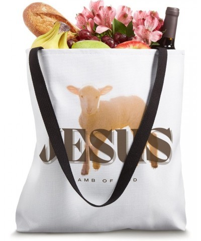 Behold the Lamb of God who takes away the sin of the world Tote Bag $14.25 Totes