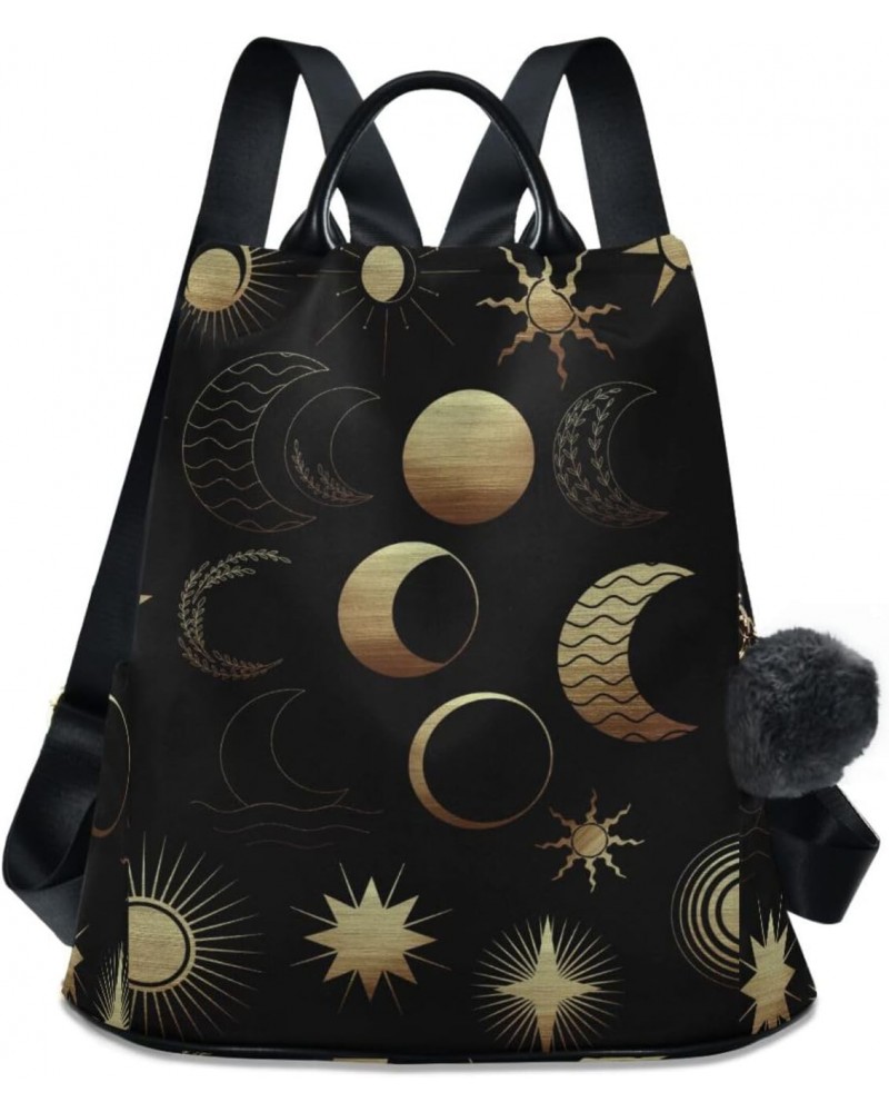 Moon Sun Stars Starry Backpack Purse for Women Anti Theft Fashion Back Pack Shoulder Bag $22.79 Backpacks