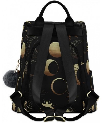 Moon Sun Stars Starry Backpack Purse for Women Anti Theft Fashion Back Pack Shoulder Bag $22.79 Backpacks