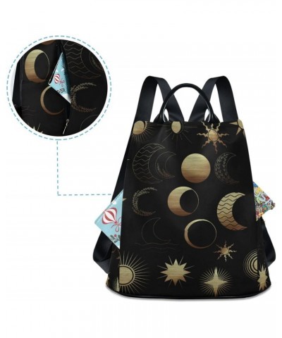 Moon Sun Stars Starry Backpack Purse for Women Anti Theft Fashion Back Pack Shoulder Bag $22.79 Backpacks