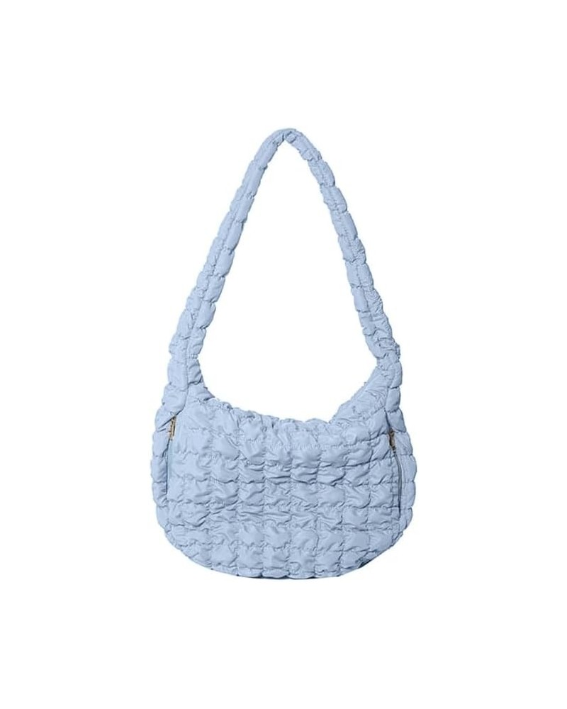 Quilted Tote Bag for Women, Puffer Hobo Bag Lightweight Puffy Handbags Carryall Padding Shoulder Bag Trendy Bags 2024 Large-l...