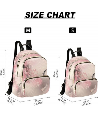 Fashion Backpack Mini Backpack Purse Casual Daily Backpack Hand Drawn Koi Fish for Travel for College Work Medium $20.89 Back...