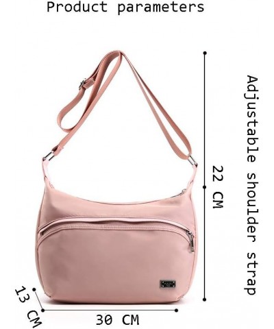 Women's Lightweight Versatile Crossbody Bag, Solid Color Style, Waterproof Nylon Shoulder Bag Purple $20.16 Shoulder Bags