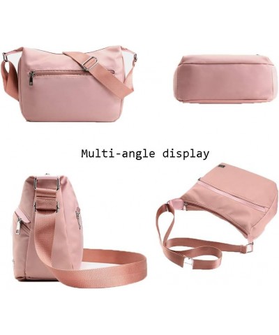 Women's Lightweight Versatile Crossbody Bag, Solid Color Style, Waterproof Nylon Shoulder Bag Purple $20.16 Shoulder Bags