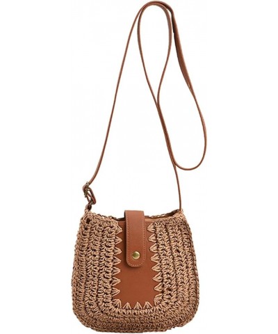 Straw Purses for Women, Summer Straw Crossbody Bag Purses Woven Straw Beach Bag for Vacation (Beige) B-khaki $15.98 Totes