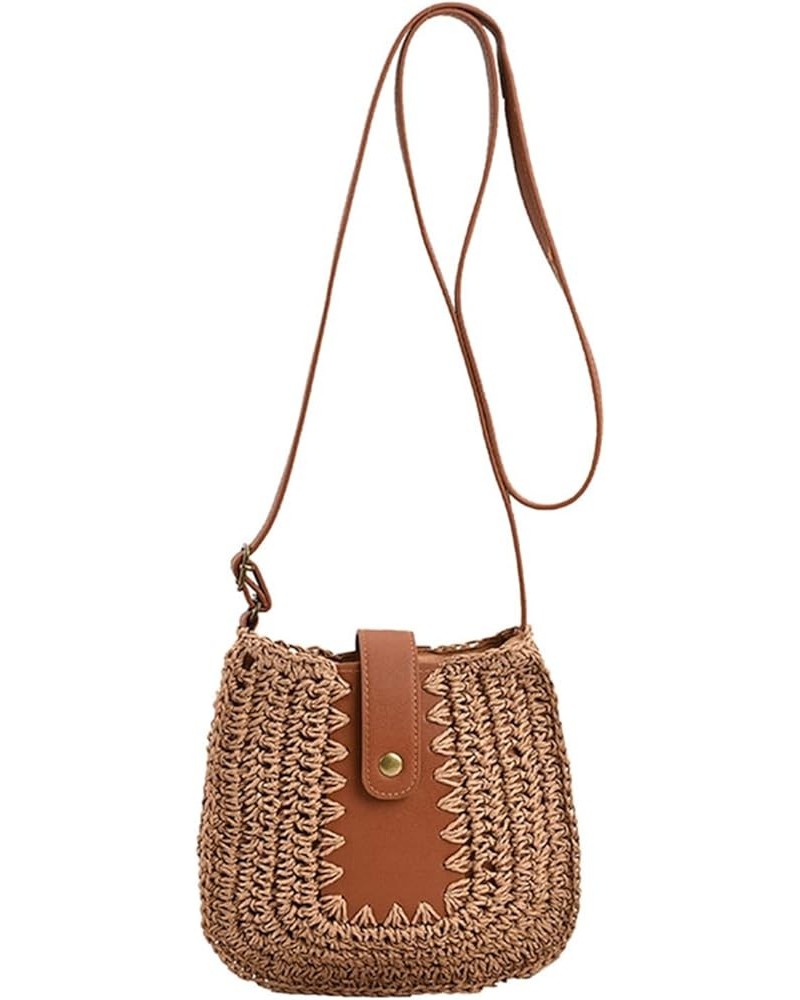 Straw Purses for Women, Summer Straw Crossbody Bag Purses Woven Straw Beach Bag for Vacation (Beige) B-khaki $15.98 Totes