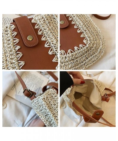 Straw Purses for Women, Summer Straw Crossbody Bag Purses Woven Straw Beach Bag for Vacation (Beige) B-khaki $15.98 Totes