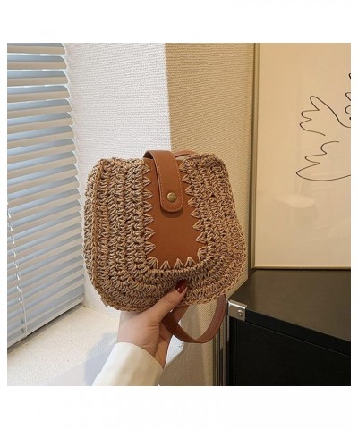 Straw Purses for Women, Summer Straw Crossbody Bag Purses Woven Straw Beach Bag for Vacation (Beige) B-khaki $15.98 Totes