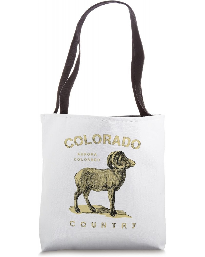 Aurora Colorado and a Bighorn Sheep Tote Bag $14.77 Totes