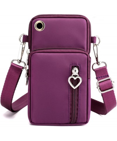 Cell Phone Bag Small Purse Crossbody Travel Purse Coin Purse Shoulder Bag for Men Women Deep Purple $11.75 Crossbody Bags