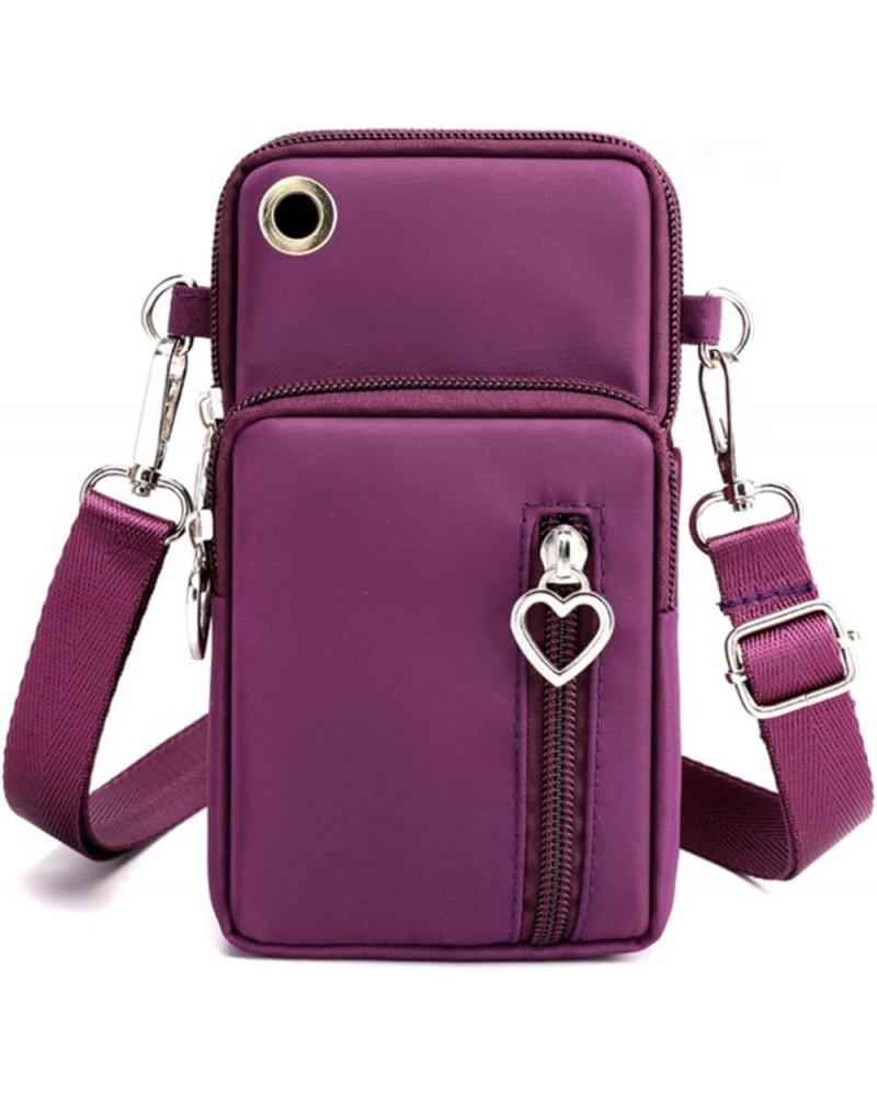 Cell Phone Bag Small Purse Crossbody Travel Purse Coin Purse Shoulder Bag for Men Women Deep Purple $11.75 Crossbody Bags