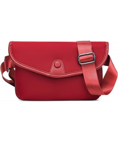 Women's bag, nylon cloth small bag, shoulder bag, women's casual cross-body envelope bag Pink $16.41 Shoulder Bags