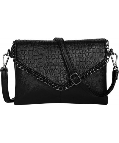 Women Skull Cross Body Bag Gothic Purse Vintage Punk Envelope Bag Classic Satchel Tote Black 01 $22.69 Totes