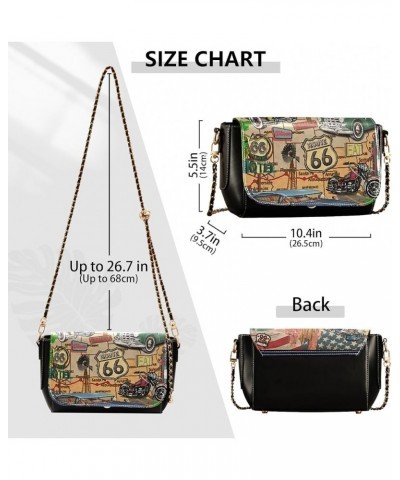 Crossbody Bags for Women Trendy Women's Black Shoulder Bag Small PU Leather Flap Cross Body Bag Handbags Pattern1 $23.36 Cros...