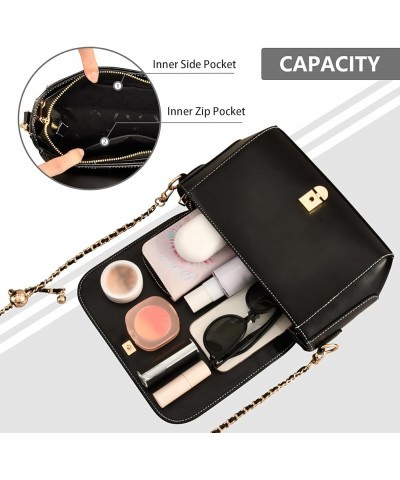 Crossbody Bags for Women Trendy Women's Black Shoulder Bag Small PU Leather Flap Cross Body Bag Handbags Pattern1 $23.36 Cros...