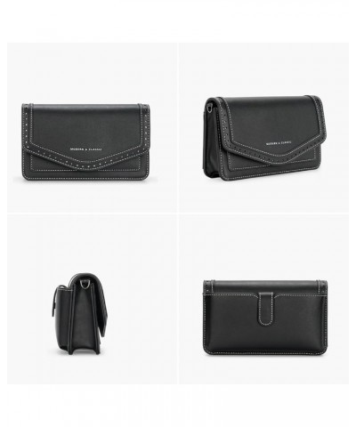 Crossbody Bags for Women Vegan Leather Purses Small Shoulder Handbags 05-black $16.81 Crossbody Bags