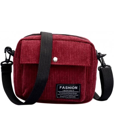 Crossbody Bags for Women Trendy Crossbody Purses for Women Messenger Bag for Women Stripe Crossbody Bag Red $8.46 Crossbody Bags