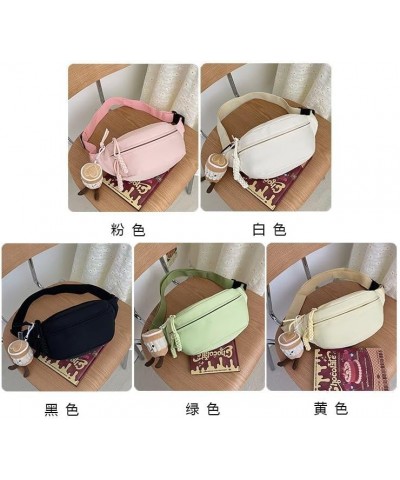 Casual solid color sports chest bag shoulder bag crossbody bag for women White $17.49 Shoulder Bags