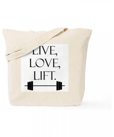 Live, Love, Lift Tote Bag Natural Canvas Tote Bag, Cloth Shopping Bag $9.43 Travel Gear