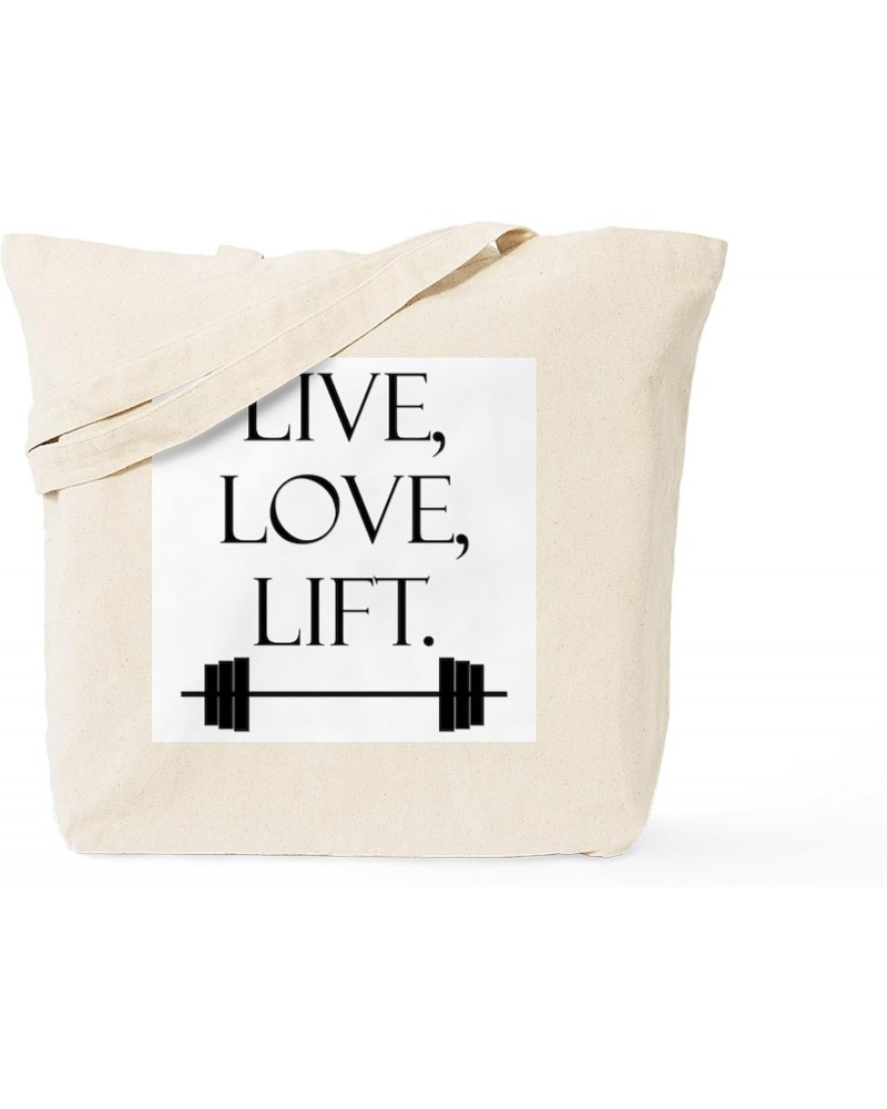 Live, Love, Lift Tote Bag Natural Canvas Tote Bag, Cloth Shopping Bag $9.43 Travel Gear