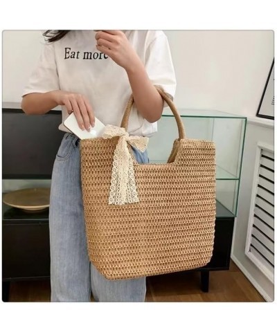 Women Straw tote bag for women Handwoven Shoulder Bags summer Lightweight tote handbag Large beach Bag Khaki $13.38 Crossbody...