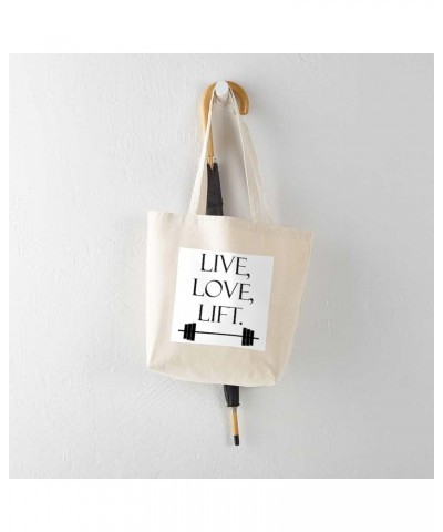 Live, Love, Lift Tote Bag Natural Canvas Tote Bag, Cloth Shopping Bag $9.43 Travel Gear