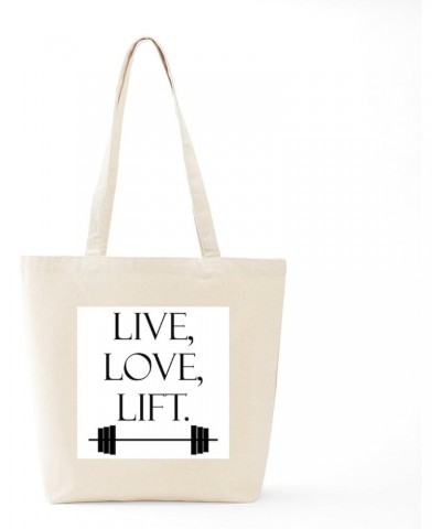 Live, Love, Lift Tote Bag Natural Canvas Tote Bag, Cloth Shopping Bag $9.43 Travel Gear