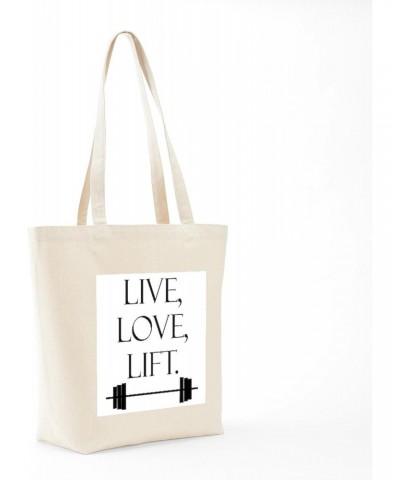 Live, Love, Lift Tote Bag Natural Canvas Tote Bag, Cloth Shopping Bag $9.43 Travel Gear