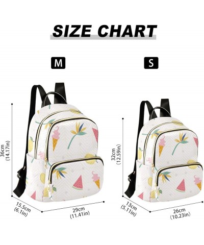 Tangerine Fruit Pattern Women's Backpack Wallet Casual Small Backpack Fashion Women's Travel Bag School Backpack Color150 Med...