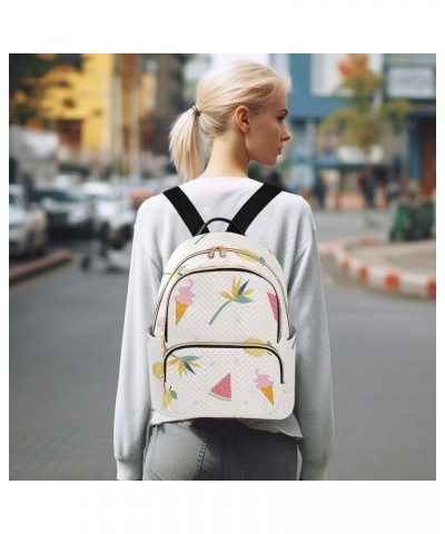 Tangerine Fruit Pattern Women's Backpack Wallet Casual Small Backpack Fashion Women's Travel Bag School Backpack Color150 Med...